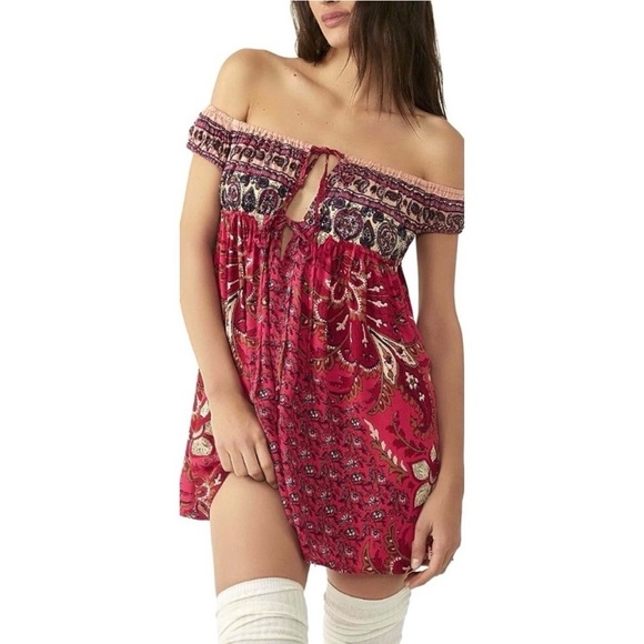 Free People Bali Mariposa Slip Mini Dress XS NWT - Picture 1 of 6
